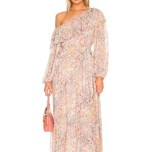 ASTR One Shoulder Floral Maxi Dress